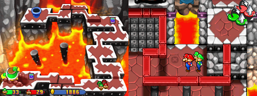 Location of the first beanhole in Bowser's Castle