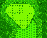 The green from Hole 1 of the Marion Club from the Game Boy Color Mario Golf