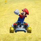 Mario performing a trick.
