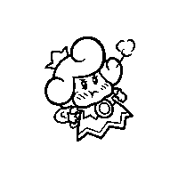 Mad Sprixie Princess Stamp from Super Mario 3D World.