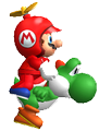 Propeller Mario and Yoshi