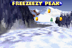 Screenshot of a track opening in the 2004 voxel engine build of Banjo-Pilot, for comparison with Diddy Kong Pilot's 2003 build