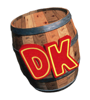 A sticker of DK Barrel