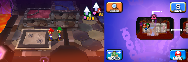 Location of the fourth and fifth beanholes in Neo Bowser Castle (Dream Team's version).