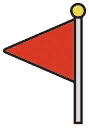 The Cutout goal flag from Paper Mario: Color Splash.