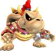 In-game rendering of Dry Bowser from Super Mario 3D Land.