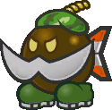 Early sprite of Admiral Bobbery unused in Paper Mario: The Thousand-Year Door