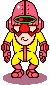Idle sprite of Dr. Crygor seen in his intermission from WarioWare: Touched!.