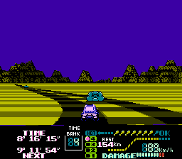 Screenshot of a segment of Course-2 from Famicom Grand Prix II: 3D Hot Rally