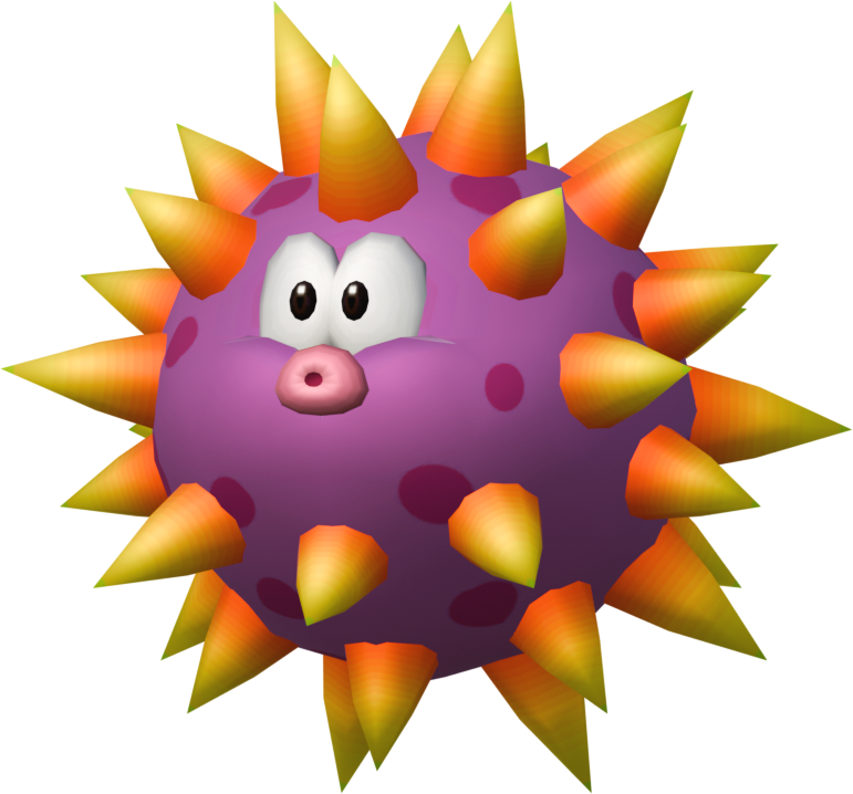 File:NSMBW Asset Model Big Urchin.png - Super Mario Wiki, the Mario ...