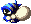 Battle idle animation of a Sackit from Super Mario RPG: Legend of the Seven Stars