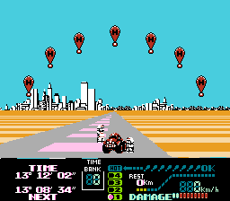 Screenshot of the end of Course-1 from Famicom Grand Prix II: 3D Hot Rally