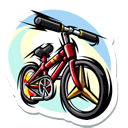 Sticker of a bicycle from Mario & Sonic at the London 2012 Olympic Games