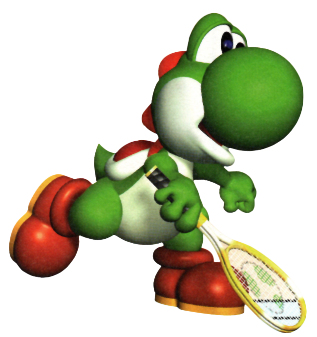 File:Mario Tennis 64 Yoshi w racket.png - Super Mario Wiki, the Mario ...