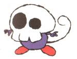 Official art of a Little Skull Mouser for Super Mario World 2: Yoshi's Island