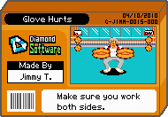 The shelf cover for one of Jimmy T's microgames in WarioWare: D.I.Y.