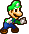 Luigi's idle battle stance