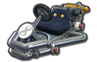 Thumbnail of Metal Mario's Pipe Frame (with 8 icon), in Mario Kart 8.
