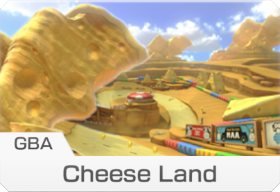 <small>GBA</small> Cheese Land icon, from Mario Kart 8.