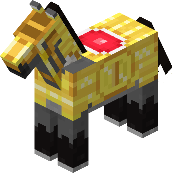 File:Minecraft Mario Mash-Up Horse Gray Gold Render.png