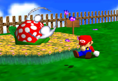 File:SM64 Screenshot Sleeping Piranha Plant.gif