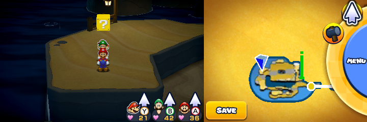 Block 34 in Doop Doop Dunes of Mario & Luigi: Paper Jam.