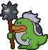 Battle idle animation of a Clubba from Paper Mario