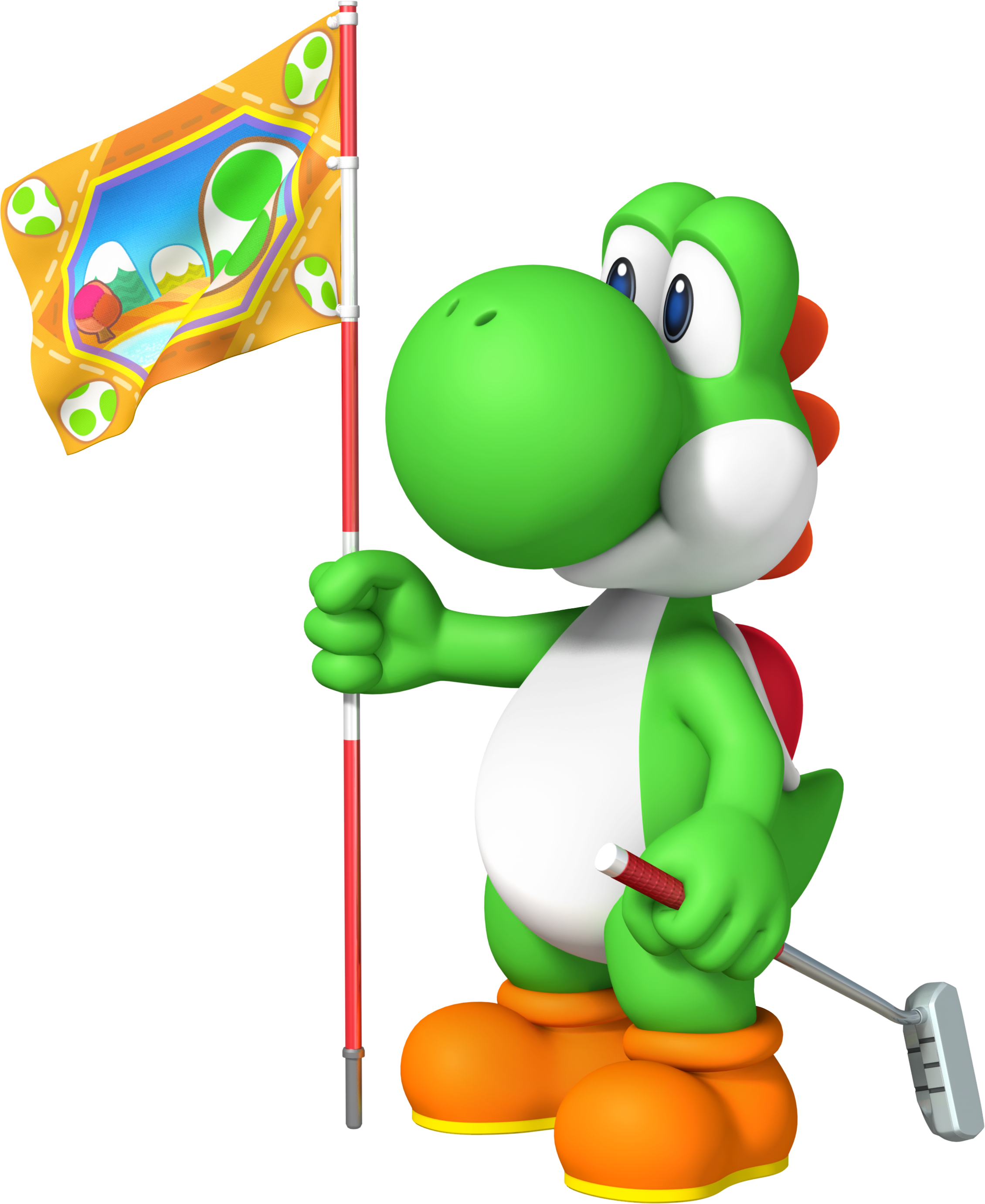 Yoshi artwork from Mario Golf: World Tour.