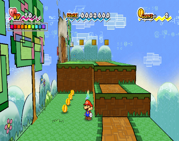 File:Lineland Road (4 Coins).png - Super Mario Wiki, the Mario encyclopedia