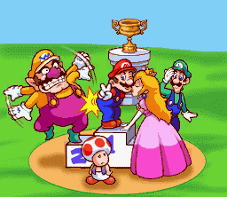 Background splash image from Excitebike: Bun Bun Mario Battle.