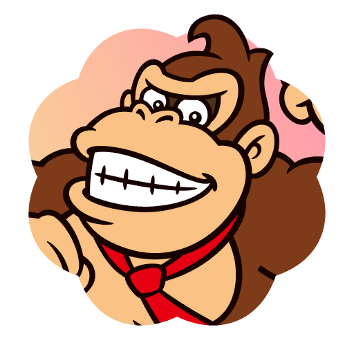 File:Sticker Donkey Kong (happy) - Mario Party Superstars.png