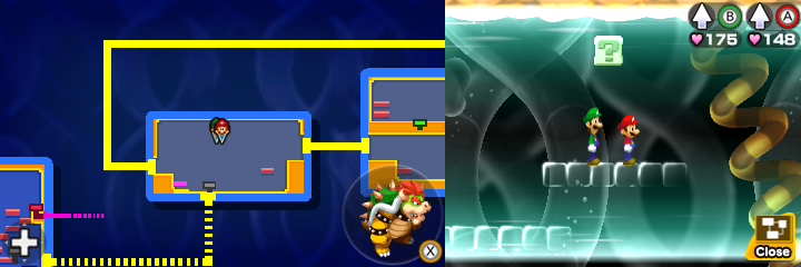 Seventh block in Energy Hold of Mario & Luigi: Bowser's Inside Story + Bowser Jr.'s Journey.