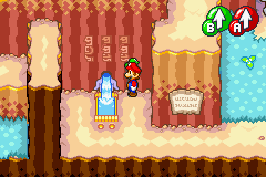 A watering hole in Mario & Luigi: Superstar Saga