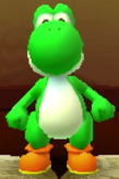 Yoshi as viewed in the Character Museum from Mario Party: Star Rush