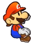 Mario's side-profile climbing animation, both isolated and as seen in-game.