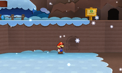 Fourth paperization spot in Snow Rise of Paper Mario: Sticker Star.