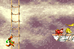 The location of Topsail Trouble's golden feather in Donkey Kong Country 2 for Game Boy Advance