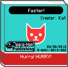 The shelf cover of one of Kat's comics from WarioWare: D.I.Y. Showcase.