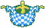 A blue checkered shirt, which is a result in Splart mini-game in Mario & Luigi: Superstar Saga.