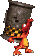 Sprite of an up-pointing Bazuka from Donkey Kong Country 3: Dixie Kong's Double Trouble!