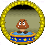 A figure with a Goomba on it.