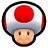 A face icon for Toad, from Mario Sports Mix.