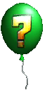 A sprite of a green balloon (JP only, replacing the blue balloon) from Donkey Kong Barrel Blast
