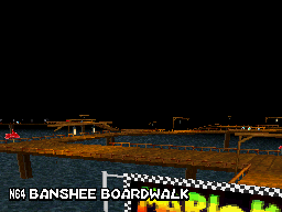 N64 Banshee Boardwalk as it is seen in Mario Kart DS