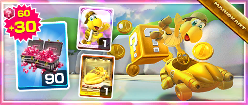 The Gold Koopa (Freerunning) Pack from the Hammer Bro Tour in Mario Kart Tour