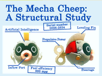 "The Mecha Cheep: A Structural Study" poster from Water Park.