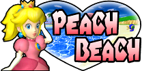 The logo for Peach Beach, from Mario Kart Double Dash!!.