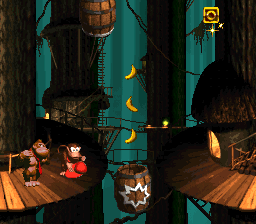 The O in Tree Top Town from Donkey Kong Country