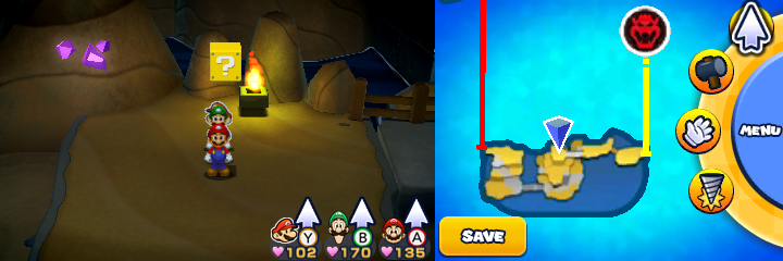 Block 91 in Twinsy Tropics of Mario & Luigi: Paper Jam.