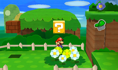 First ? Block in Bouquet Gardens of Paper Mario: Sticker Star.